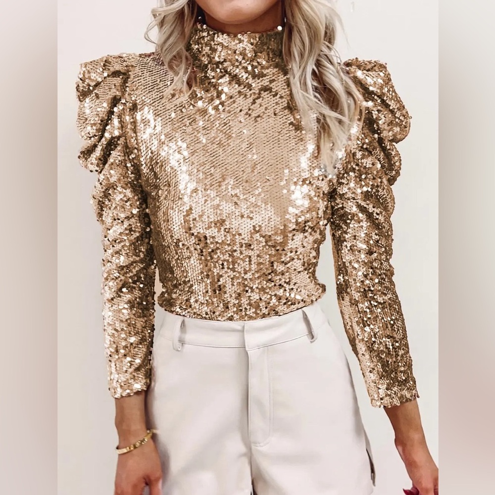 Sequin top New size M
